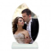 Kristal Beyaz Lale Plaket